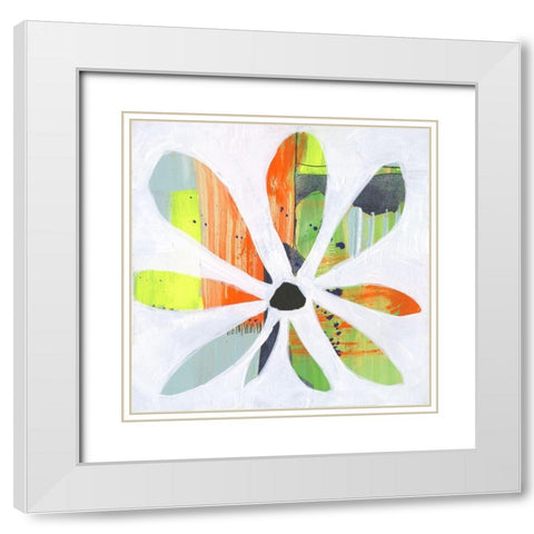 Pin Wheel I White Modern Wood Framed Art Print with Double Matting by Goldberger, Jennifer