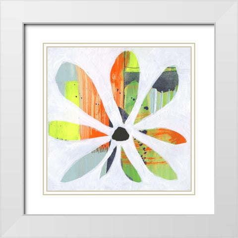 Pin Wheel I White Modern Wood Framed Art Print with Double Matting by Goldberger, Jennifer