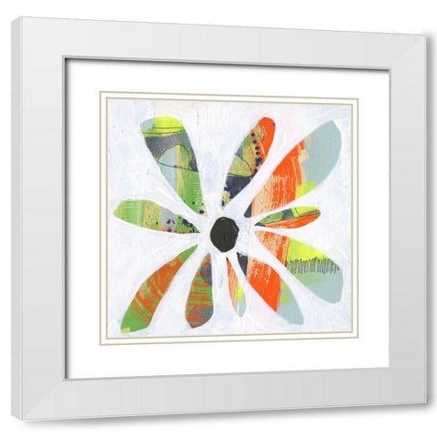 Pin Wheel II White Modern Wood Framed Art Print with Double Matting by Goldberger, Jennifer