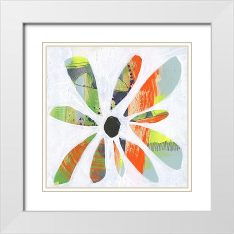 Pin Wheel II White Modern Wood Framed Art Print with Double Matting by Goldberger, Jennifer