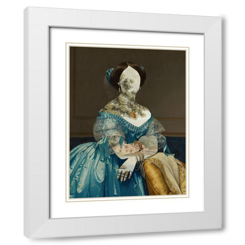 Royal Collage I White Modern Wood Framed Art Print with Double Matting by Barnes, Victoria
