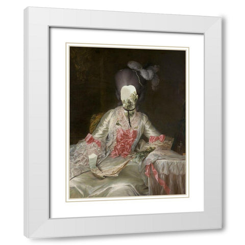 Royal Collage II White Modern Wood Framed Art Print with Double Matting by Barnes, Victoria