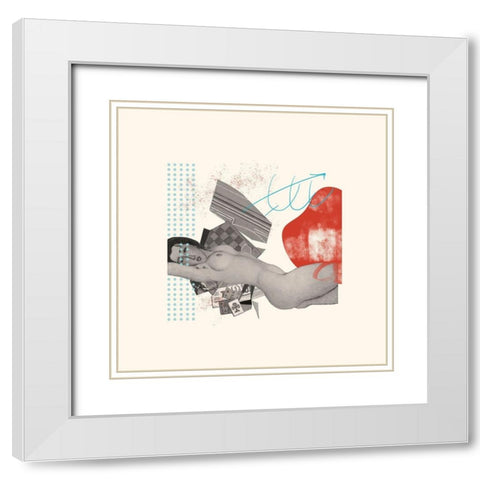Lost Lullaby V White Modern Wood Framed Art Print with Double Matting by Wang, Melissa