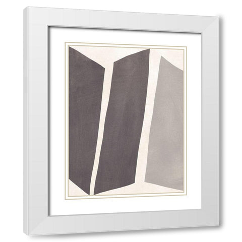 Colorblock Artifact I White Modern Wood Framed Art Print with Double Matting by Vess, June Erica