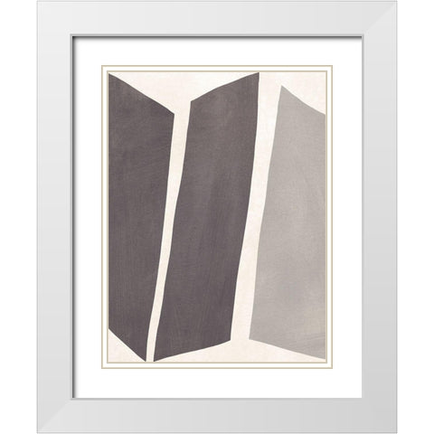 Colorblock Artifact I White Modern Wood Framed Art Print with Double Matting by Vess, June Erica