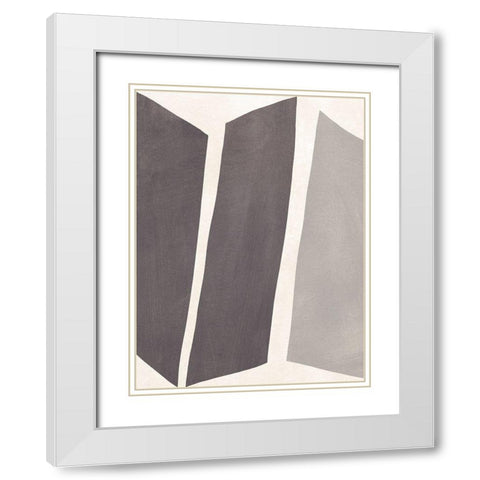 Colorblock Artifact I White Modern Wood Framed Art Print with Double Matting by Vess, June Erica
