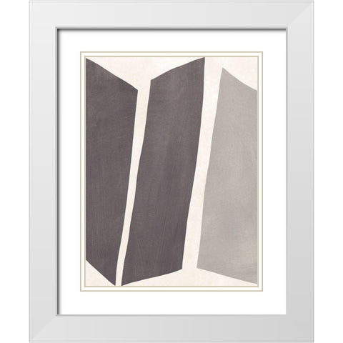 Colorblock Artifact I White Modern Wood Framed Art Print with Double Matting by Vess, June Erica