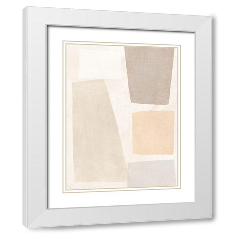 Block Magnetism I White Modern Wood Framed Art Print with Double Matting by Vess, June Erica
