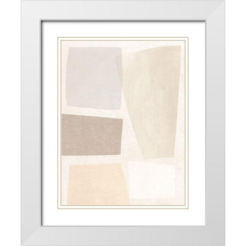 Block Magnetism II White Modern Wood Framed Art Print with Double Matting by Vess, June Erica