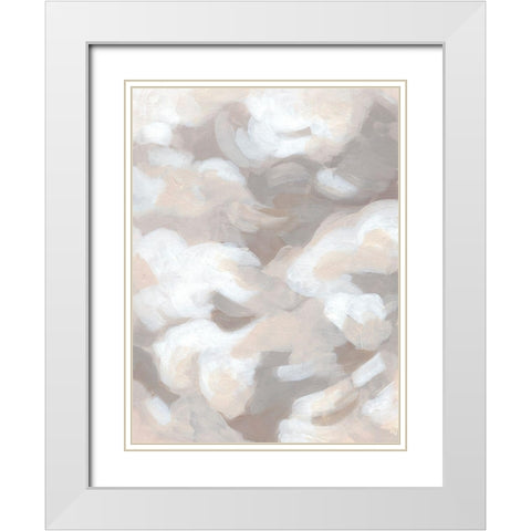 Abstract Cumulus I White Modern Wood Framed Art Print with Double Matting by Vess, June Erica