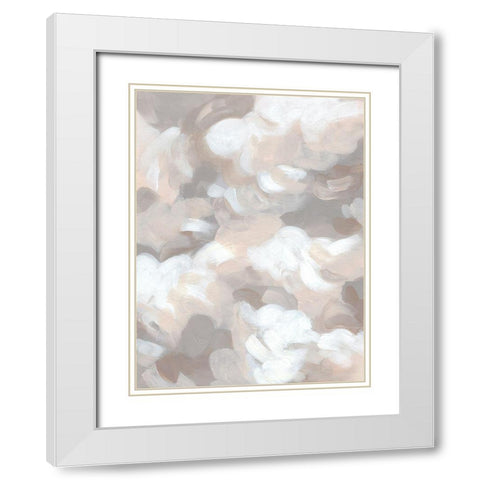 Abstract Cumulus II White Modern Wood Framed Art Print with Double Matting by Vess, June Erica