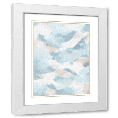 Sky Sweep II White Modern Wood Framed Art Print with Double Matting by Vess, June Erica