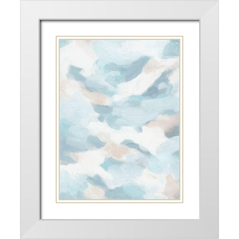 Sky Sweep II White Modern Wood Framed Art Print with Double Matting by Vess, June Erica