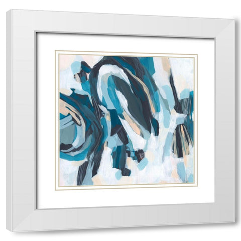 Blue Tundra I White Modern Wood Framed Art Print with Double Matting by Vess, June Erica