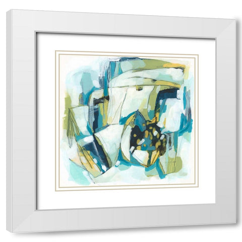Orbit Gesture II White Modern Wood Framed Art Print with Double Matting by Vess, June Erica