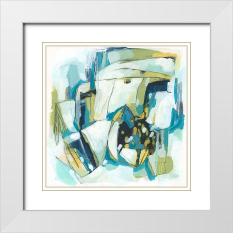 Orbit Gesture II White Modern Wood Framed Art Print with Double Matting by Vess, June Erica