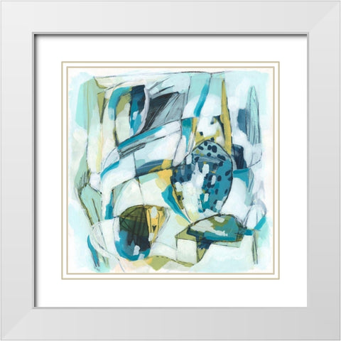 Orbit Gesture III White Modern Wood Framed Art Print with Double Matting by Vess, June Erica