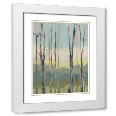 Horizon Through the Trees I White Modern Wood Framed Art Print with Double Matting by Goldberger, Jennifer