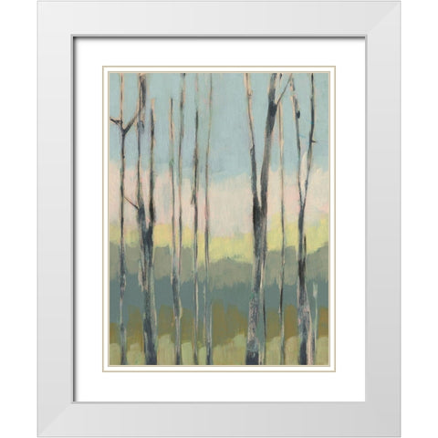 Horizon Through the Trees I White Modern Wood Framed Art Print with Double Matting by Goldberger, Jennifer