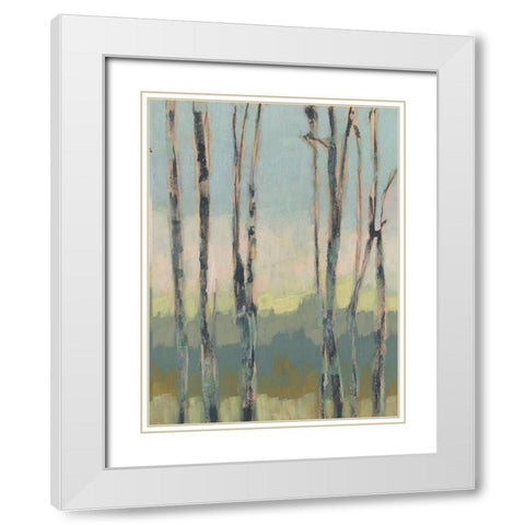 Horizon Through the Trees II White Modern Wood Framed Art Print with Double Matting by Goldberger, Jennifer