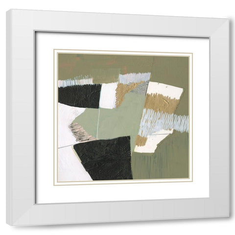 Olive Black and Gold I White Modern Wood Framed Art Print with Double Matting by Goldberger, Jennifer