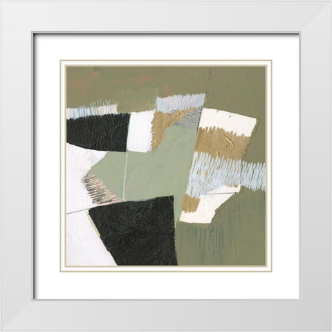 Olive Black and Gold I White Modern Wood Framed Art Print with Double Matting by Goldberger, Jennifer