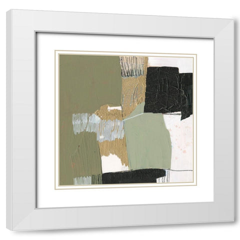 Olive Black and Gold II White Modern Wood Framed Art Print with Double Matting by Goldberger, Jennifer