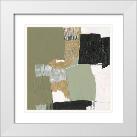 Olive Black and Gold II White Modern Wood Framed Art Print with Double Matting by Goldberger, Jennifer