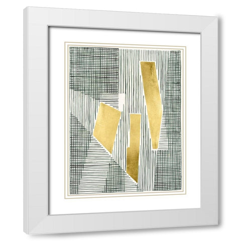 Shadow Screen I White Modern Wood Framed Art Print with Double Matting by Lam, Vanna