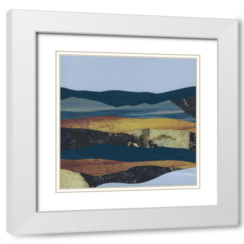Mountain Series #4 White Modern Wood Framed Art Print with Double Matting by Rau, Lorelle