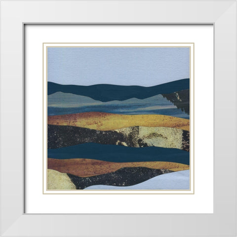 Mountain Series #4 White Modern Wood Framed Art Print with Double Matting by Rau, Lorelle