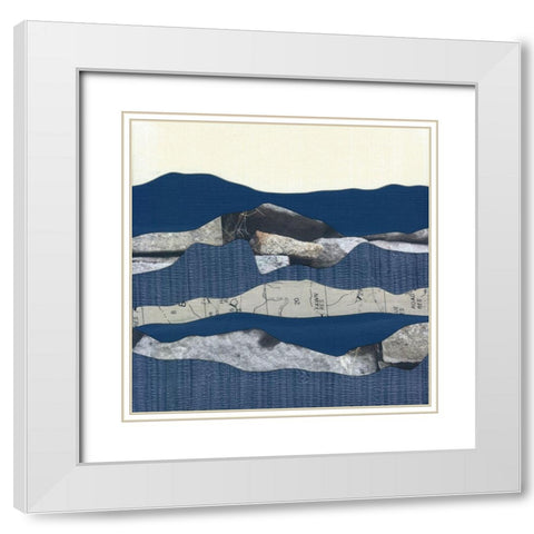 Mountain Series #19 White Modern Wood Framed Art Print with Double Matting by Rau, Lorelle