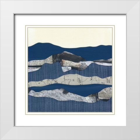 Mountain Series #19 White Modern Wood Framed Art Print with Double Matting by Rau, Lorelle