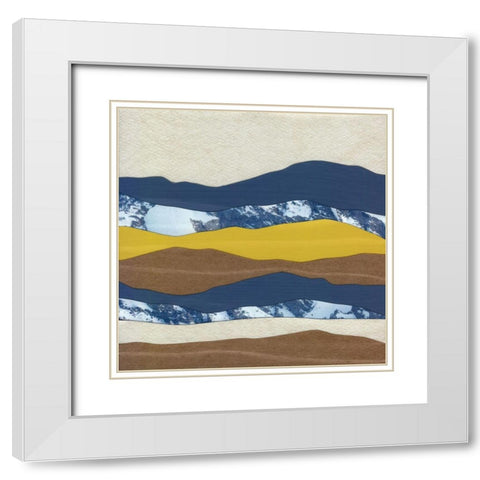 Mountain Series #20 White Modern Wood Framed Art Print with Double Matting by Rau, Lorelle