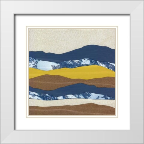 Mountain Series #20 White Modern Wood Framed Art Print with Double Matting by Rau, Lorelle