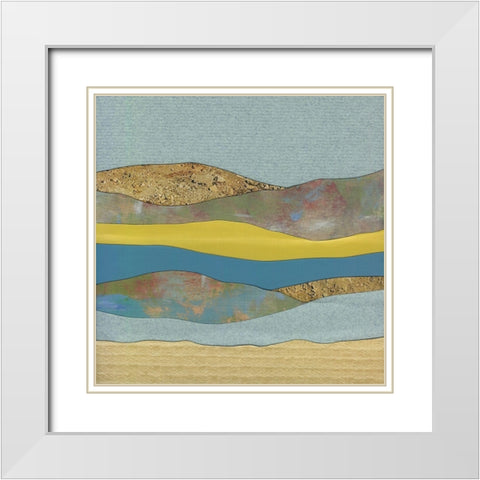 Mountain Series #24 White Modern Wood Framed Art Print with Double Matting by Rau, Lorelle