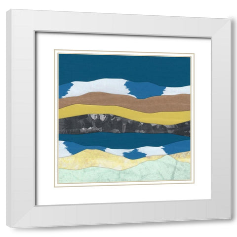 Mountain Series #87 White Modern Wood Framed Art Print with Double Matting by Rau, Lorelle