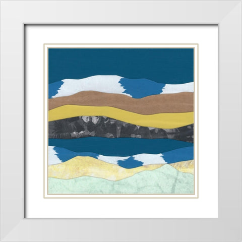 Mountain Series #87 White Modern Wood Framed Art Print with Double Matting by Rau, Lorelle
