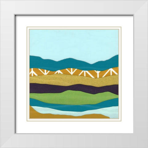 Mountain Series #94 White Modern Wood Framed Art Print with Double Matting by Rau, Lorelle