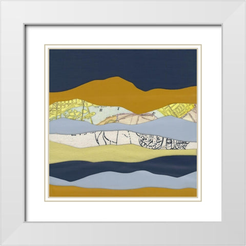 Mountain Series #99 White Modern Wood Framed Art Print with Double Matting by Rau, Lorelle