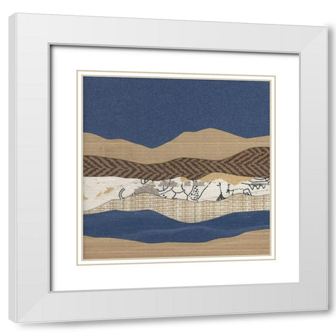 Mountain Series #129 White Modern Wood Framed Art Print with Double Matting by Rau, Lorelle