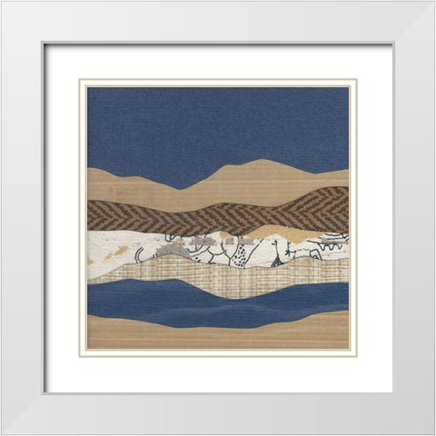 Mountain Series #129 White Modern Wood Framed Art Print with Double Matting by Rau, Lorelle