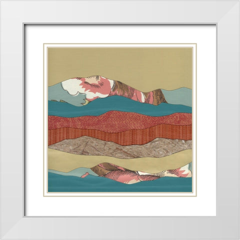 Mountain Series #134 White Modern Wood Framed Art Print with Double Matting by Rau, Lorelle