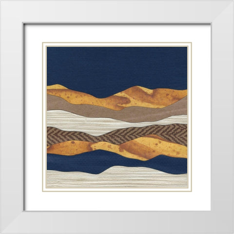 Mountain Series #145 White Modern Wood Framed Art Print with Double Matting by Rau, Lorelle
