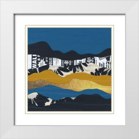 Mountain Series #146 White Modern Wood Framed Art Print with Double Matting by Rau, Lorelle