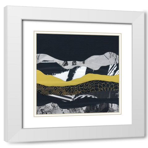 Mountain Series #149 White Modern Wood Framed Art Print with Double Matting by Rau, Lorelle
