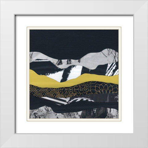 Mountain Series #149 White Modern Wood Framed Art Print with Double Matting by Rau, Lorelle