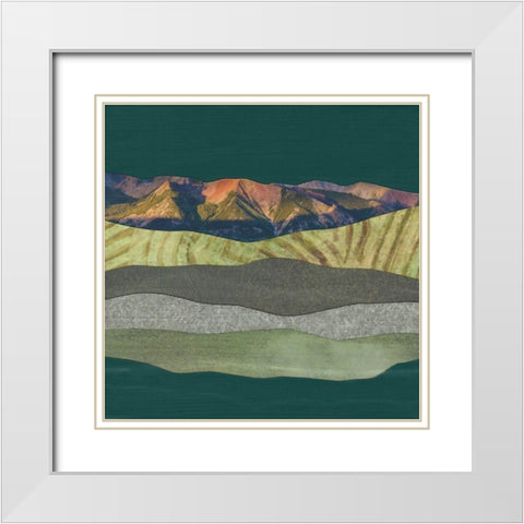 Mountain Series #153 White Modern Wood Framed Art Print with Double Matting by Rau, Lorelle