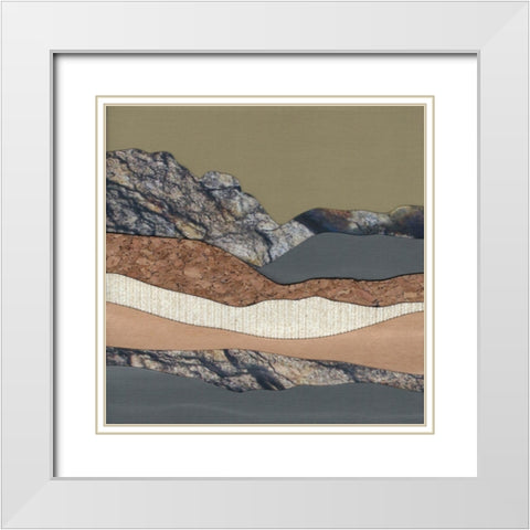 Mountain Series #159 White Modern Wood Framed Art Print with Double Matting by Rau, Lorelle