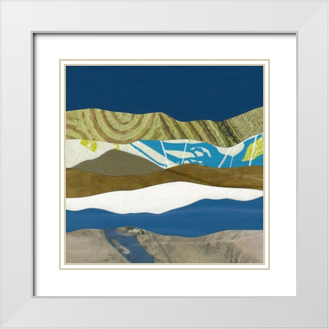 Mountain Series #163 White Modern Wood Framed Art Print with Double Matting by Rau, Lorelle